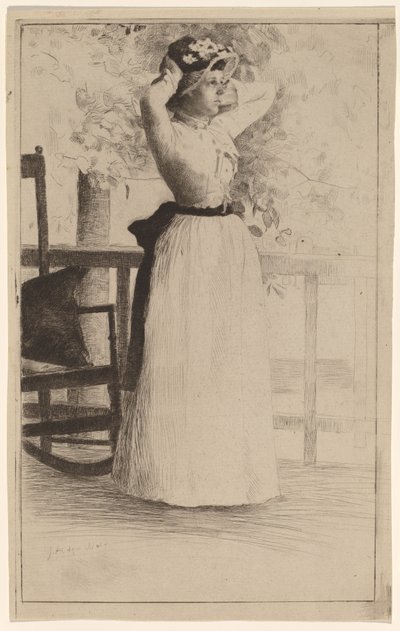 Portrait of Miss Hoe by Julian Alden Weir