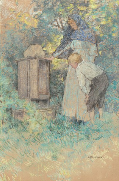 Watching the Bees, 1896 by Julian Alden Weir
