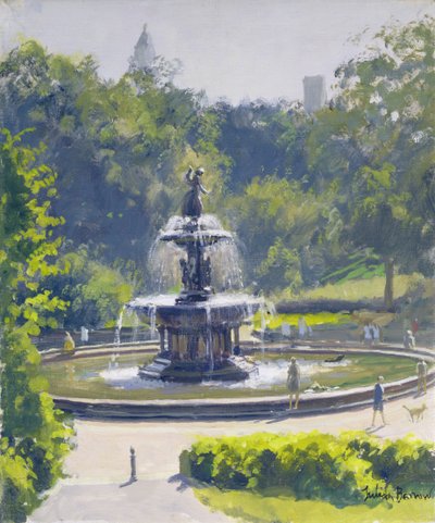 The Bethesda Fountain, Central Park, 1996 by Julian Barrow