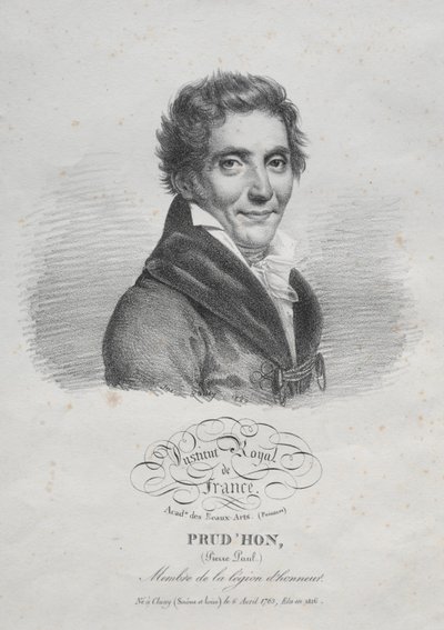 Pierre Paul Prudhon, 1820 by Julien Leopold Boilly