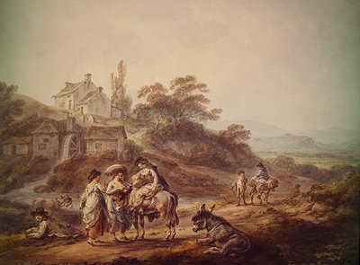The Water Mill by Julius Caesar Ibbetson