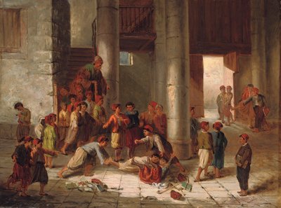 Mischief in the Schoolyard by Julius Joseph Gaspard Starck