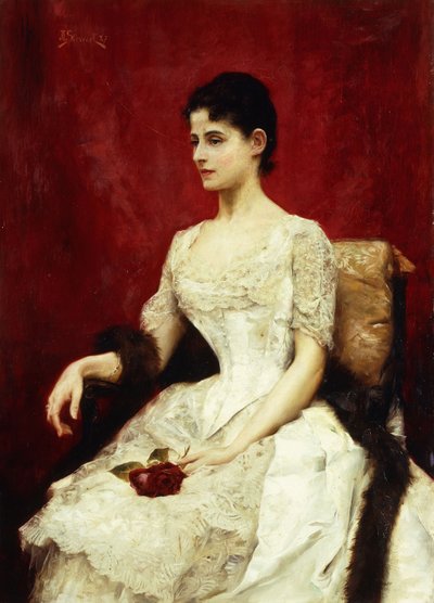 Crimson Roses and Lace by Julius Leblanc Stewart