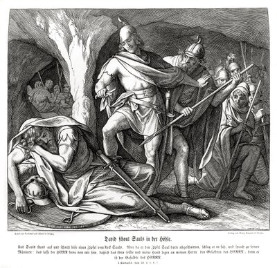 David spares Saul