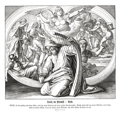 Psalms - Repentance by Julius Schnorr von Carolsfeld