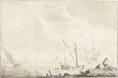 Warship by the Shore by Jurriaan Cootwijck