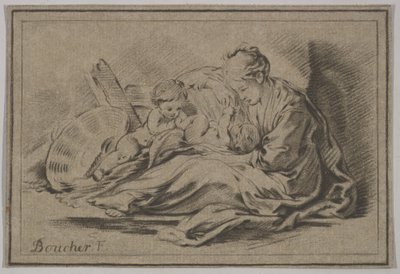 Mother with Two Children by Jurriaan Cootwijk