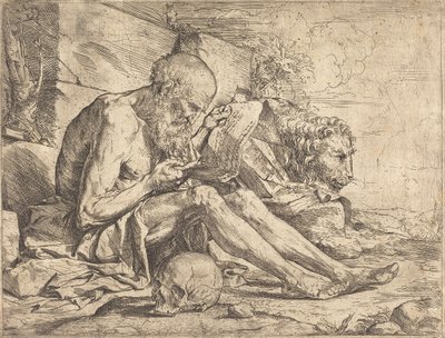 Saint Jerome Reading by Jusepe de Ribera