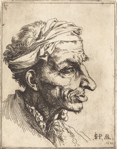 Small Grotesque Head by Jusepe de Ribera
