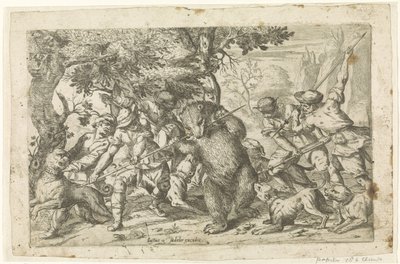 Bear Hunt by Justus Sadeler (possibly)