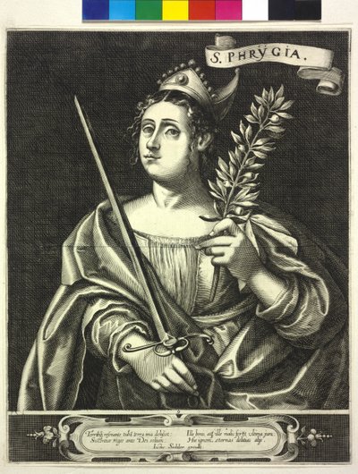 Phrygian Sibyl (Engraving by Justus Sadeler) by Justus Sadeler