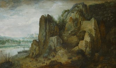View of Rocks, River Landscape by KMS 1024 Ubekendt