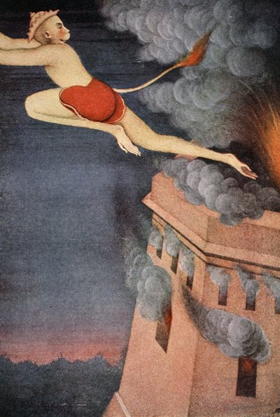 Burning of Lanka by K Venkatappa