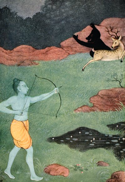 The Death of Maricha, 1913 by K Venkatappa
