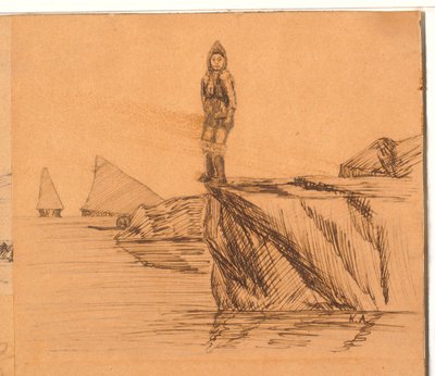 Woman on a Cliff by Kaarale Andreassen