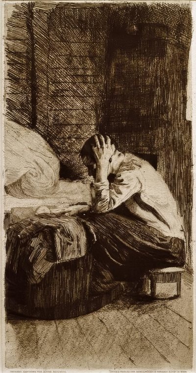 Woman at the Cradle by Käthe Kollwitz