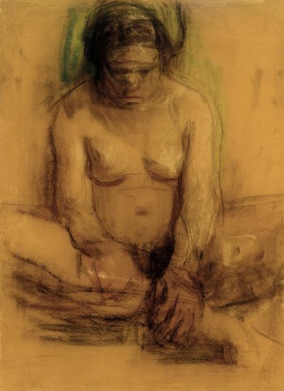 Seated Female Nude by Käthe Kollwitz