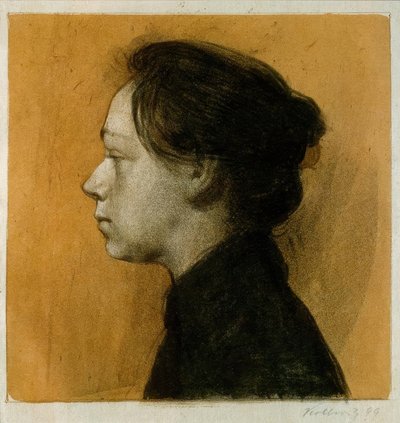 Self-Portrait in Profile Facing Left II by Käthe Kollwitz