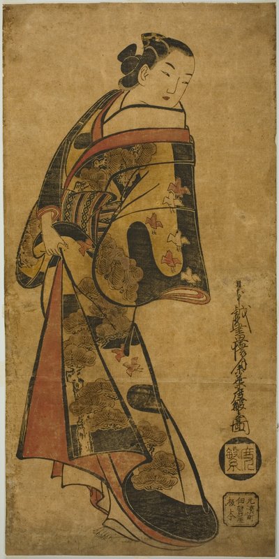 Standing Courtesan by Kaigetsudō Dohan