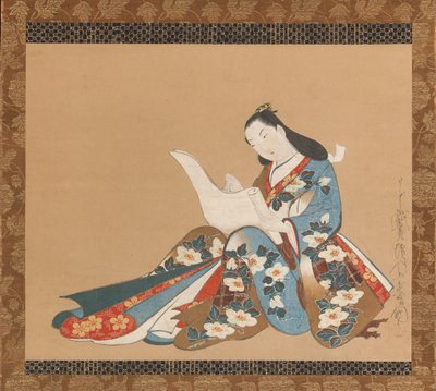 Courtesan Writing a Letter by Kaigetsudō Doshin