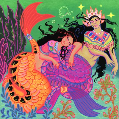 Sapphic Mermaids by Kam Tsz