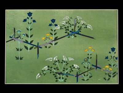 Autumn flowers, study for fabric by Kamisaka Sekka