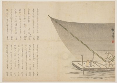 Boating at Night, c.1818-29 by Kangyoku Hgan