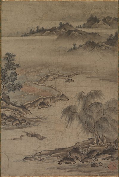 Farming and Herding Buffalo in Summer by Kano Hideyori