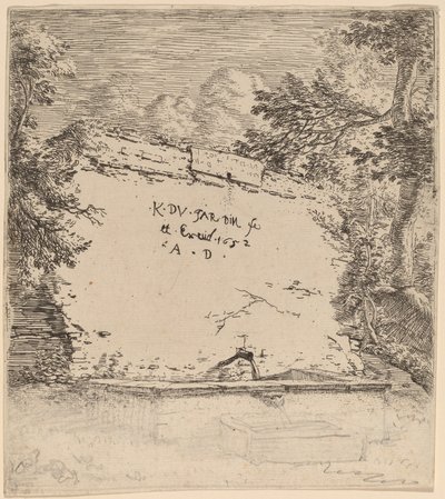Title Page with Fountain by Karel Dujardin