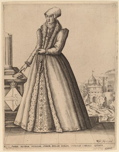 Mary, Queen of Hungary by Karel van Sichem after Christoffel