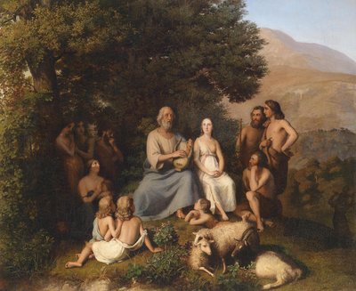 Homer Singing in the Circle of Young Greeks by Karl Becker