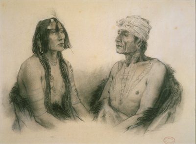 Psihdja-S?hpa and Tuk?n-H?ton, Yankton Men by Karl Bodmer