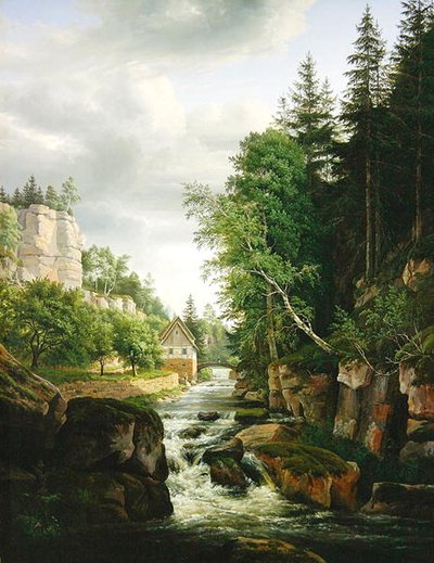 Mill in the Muehle Valley, Liebenthal by Karl Christian Sparmann