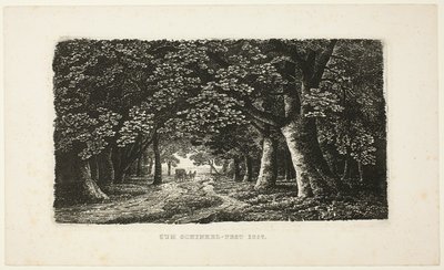 Woodland Path with a Coach by Karl Friedrich Schinkel