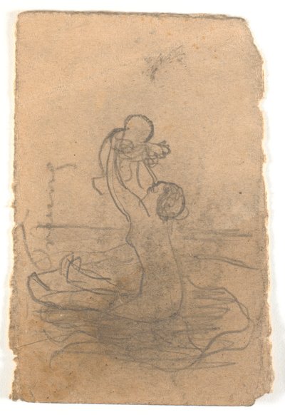Naked Woman Lifting a Small Child by Karl Isakson