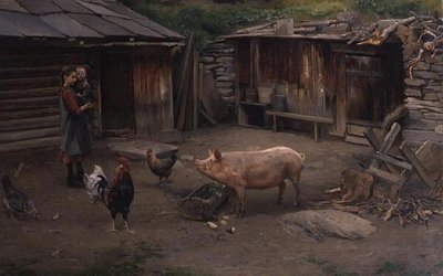 The Farmyard by Karl K. Uchermann