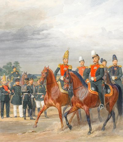 Officers from Cavalry Mounted Regiment by Karl Karlovich Piratsky