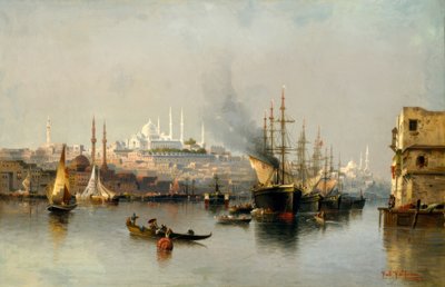 View of Constantinople from the Golden Horn by Karl Kaufmann