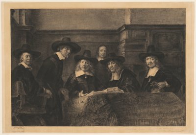 The Syndics, after Rembrandt by Karl Köpping