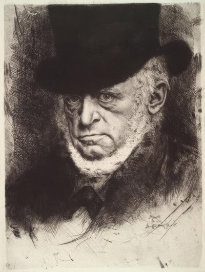 Adolph von Menzel / K. Stauffer-Bern by Karl Stauffer Bern