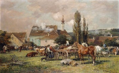 A Market by a Village by Karl Stuhlmuller