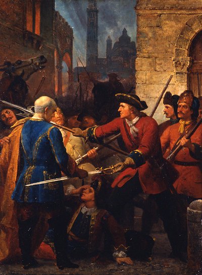 The Raid of Cremona 1702 by Karl von Blaas