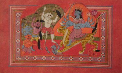 Ten-Armed Devi Annihilating Demons by Kashmir School