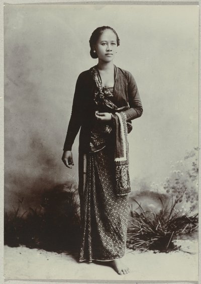 Studio Portrait of a Young Javanese Woman by Kassian Cephas