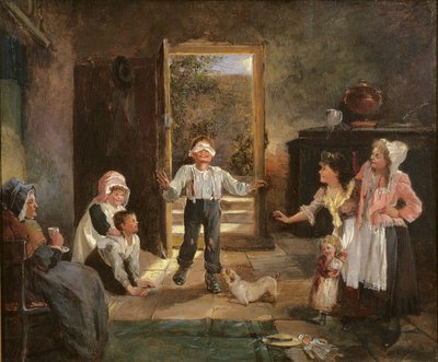 Children Playing Blind Mans Buff by Kate Gray
