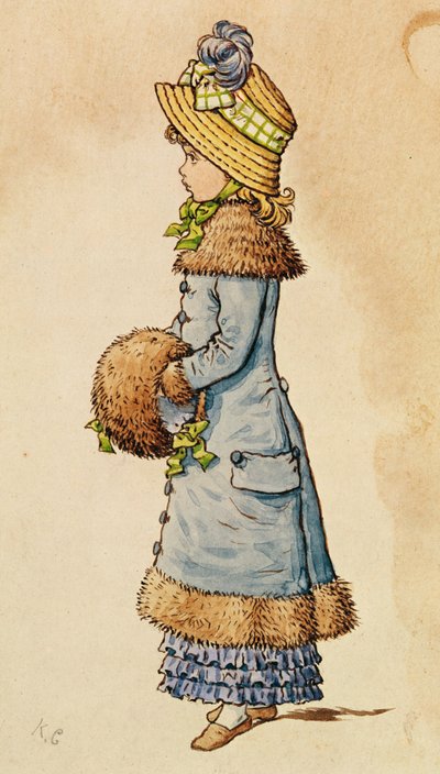 Sunday Best - Young Girl in Blue by Kate Greenaway