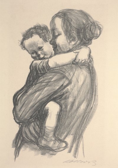 Boy with Arms Around Mother
