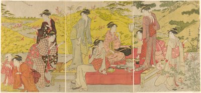 Picnic Party at Hagidera by Katsukawa Shuncho