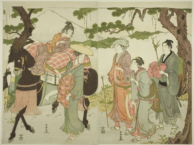 Travelers on the Tokaido by Katsukawa Shuncho