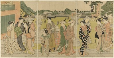 Visiting a Temple Dedicated to Fudo by Katsukawa Shuncho